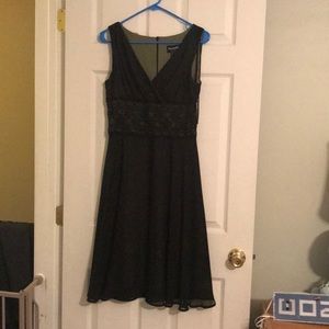 Black and green dress